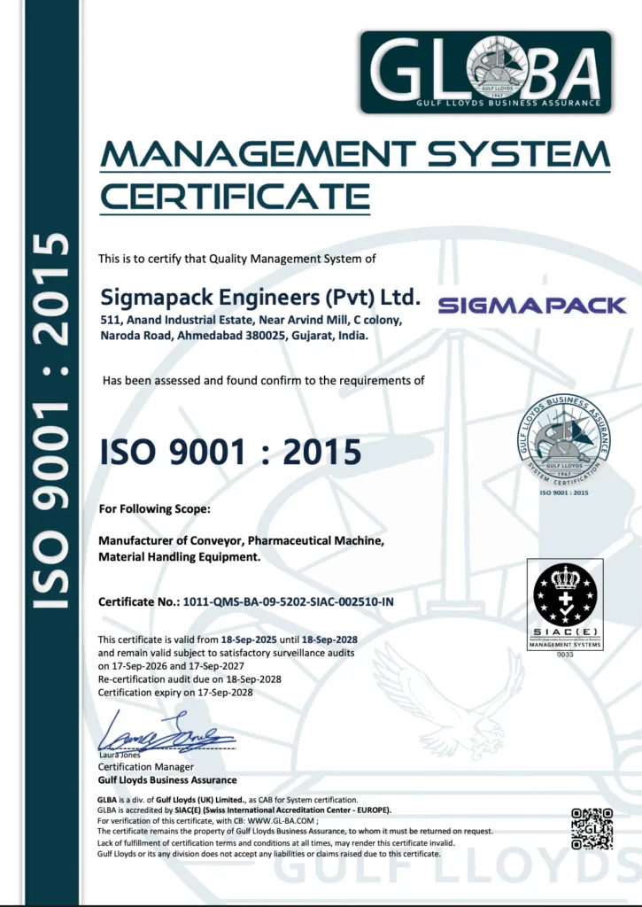 ISO 9001:2015 Management System Certificate